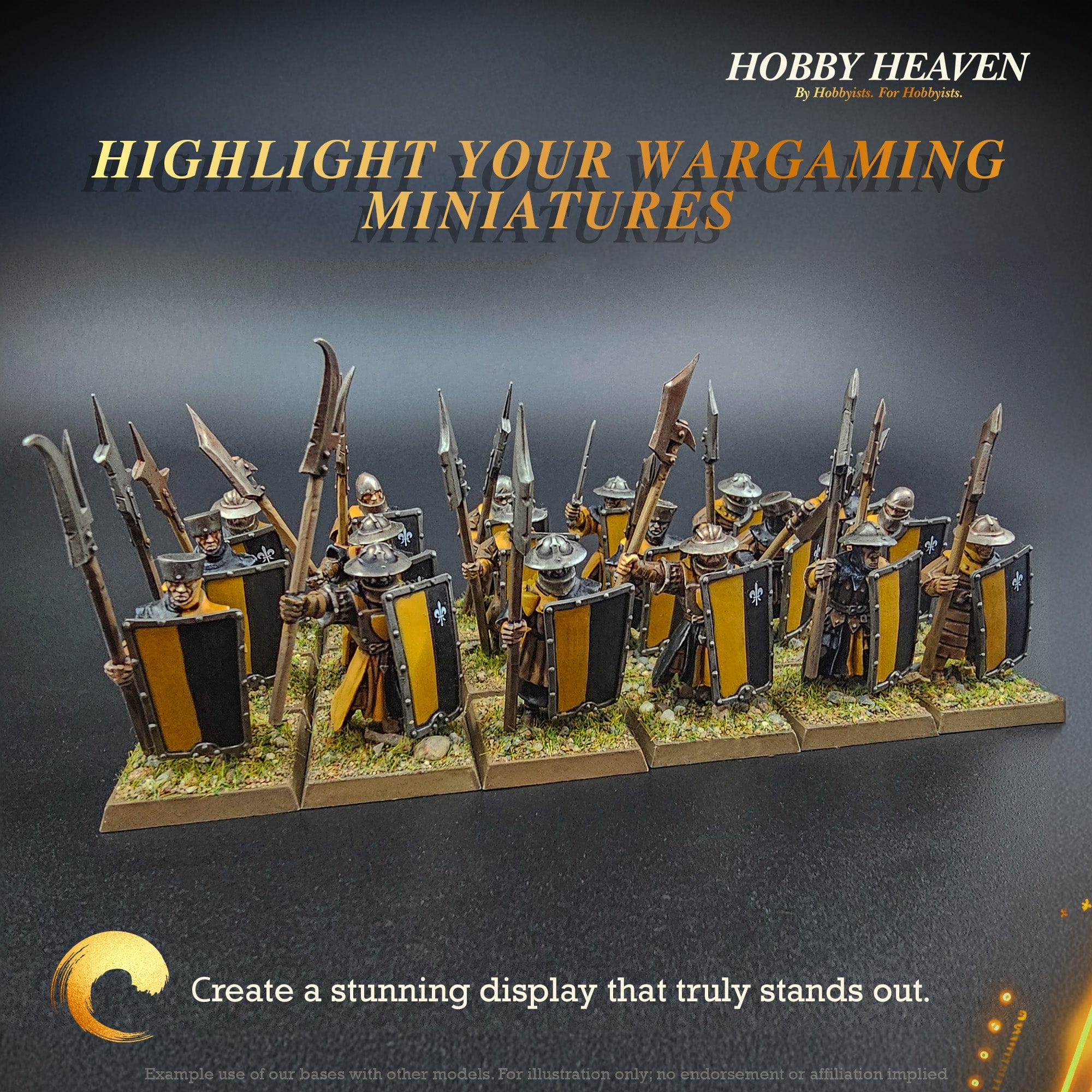 Base 25mm Square Plain Plastic Bases
