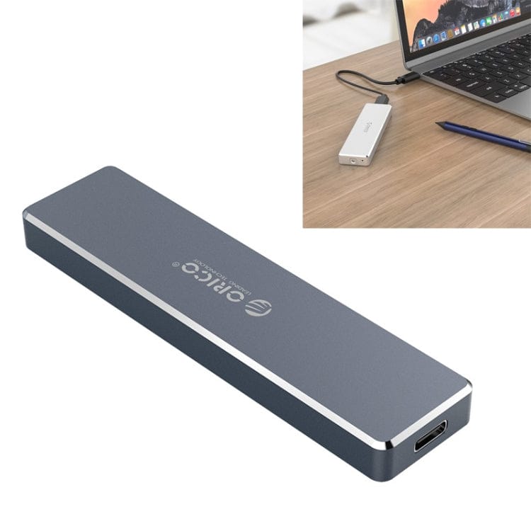Computer & Networking Grey ORICO PCM2-C3 M.2 M-Key to USB 3.1 Gen2 USB-C / Type-C Push-top Solid State Drive Enclosure, The Maximum Support Capacity: 2TB