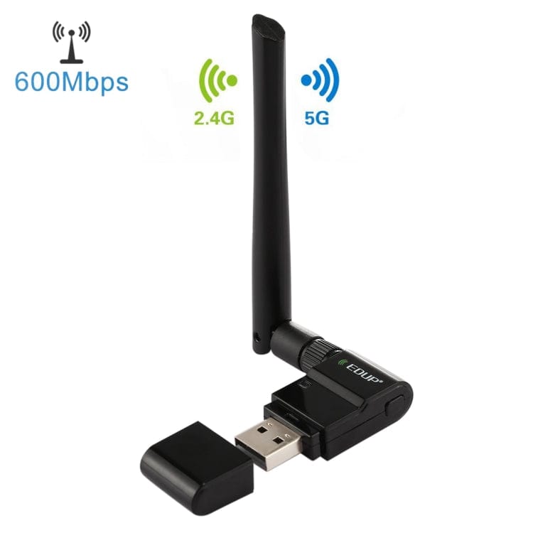 Computer & Networking EP-AC1635 EDUP EP-AC1635 600Mbps Dual Band Wireless 11AC USB Ethernet Adapter 2dBi Antenna for Laptop / PC, EP-AC1635