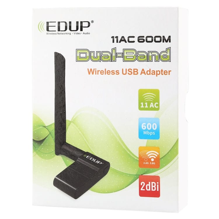 Computer & Networking EP-AC1635 EDUP EP-AC1635 600Mbps Dual Band Wireless 11AC USB Ethernet Adapter 2dBi Antenna for Laptop / PC, EP-AC1635