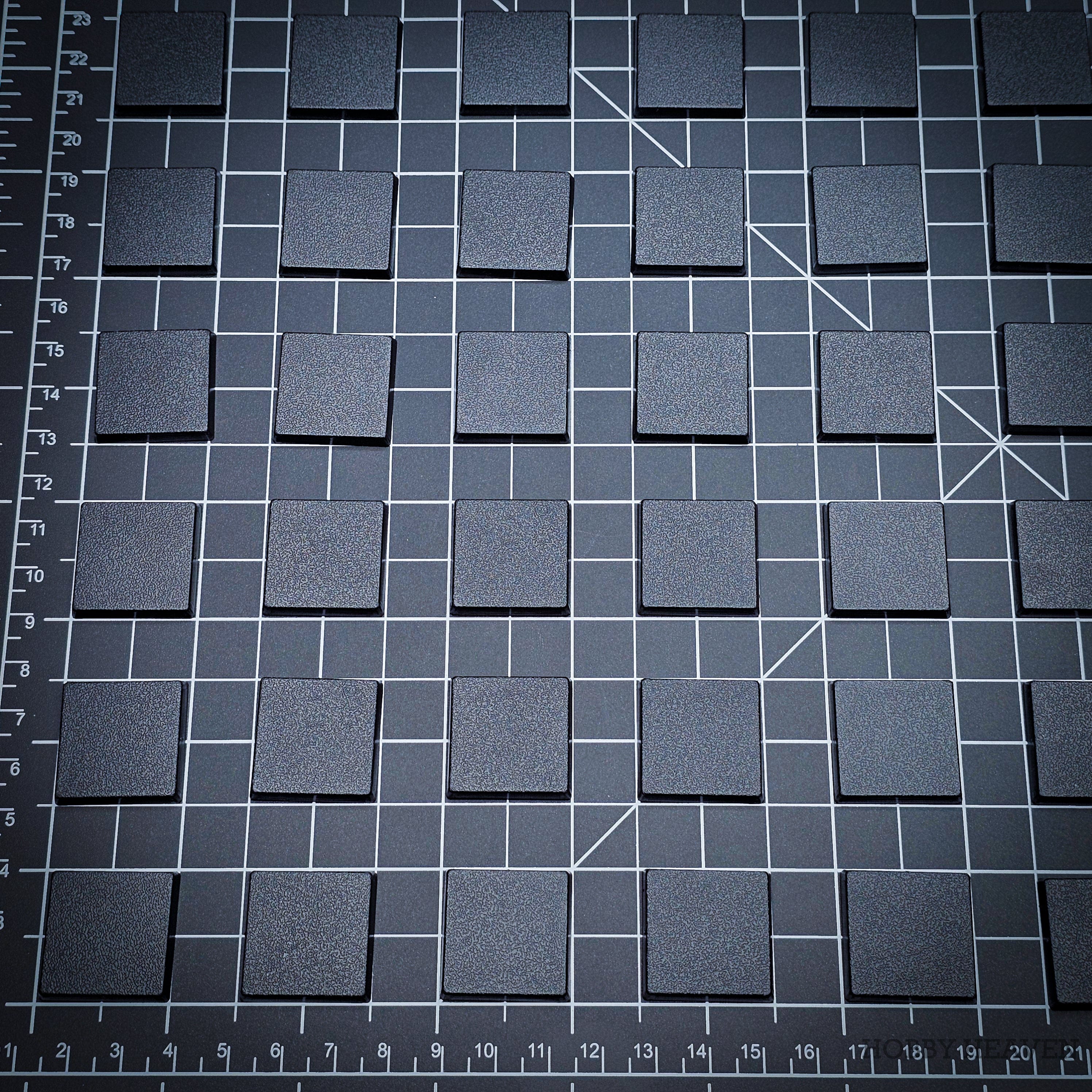 Base 25mm Square Plain Plastic Bases