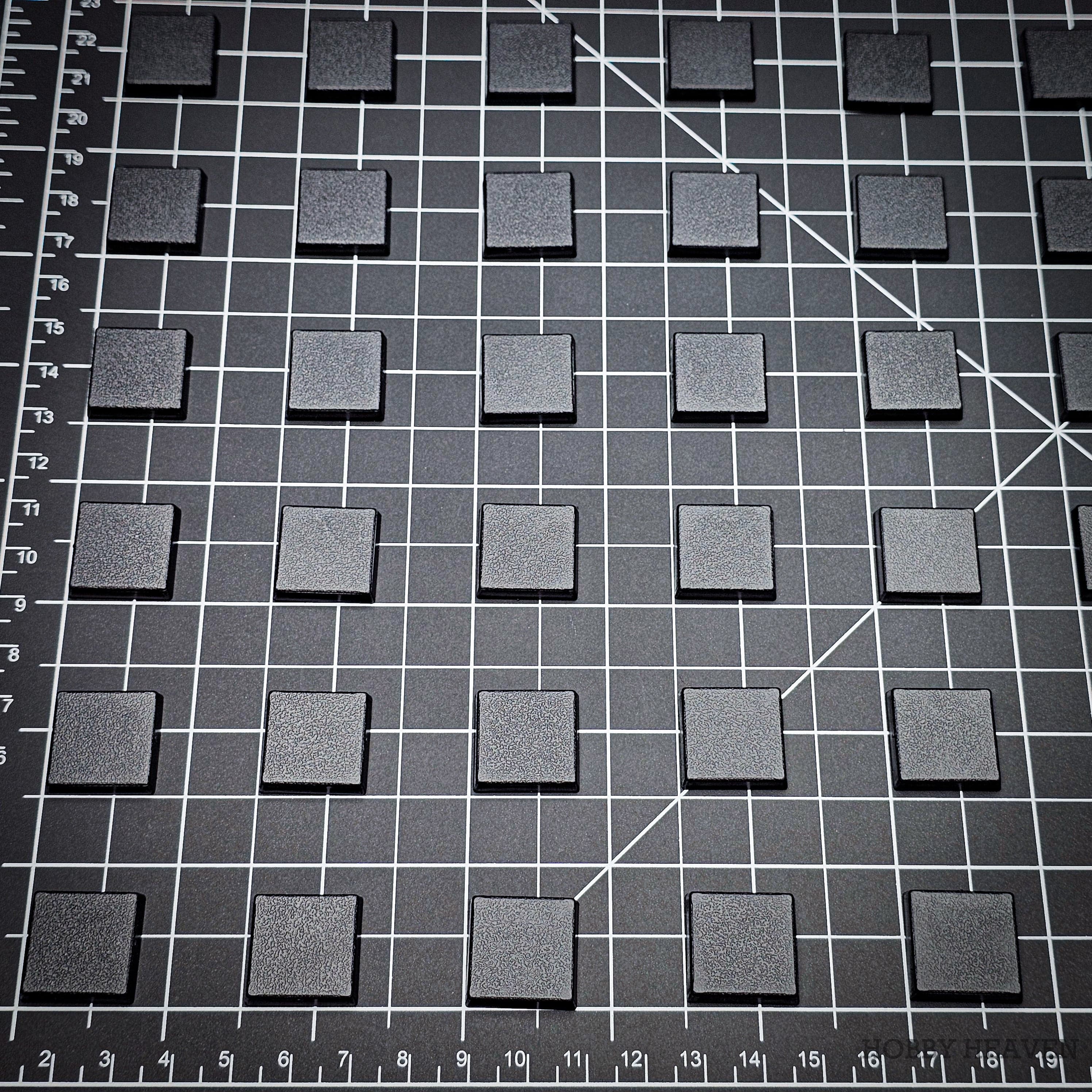 Base 20mm Square Plain Plastic Bases for Wargaming Miniatures