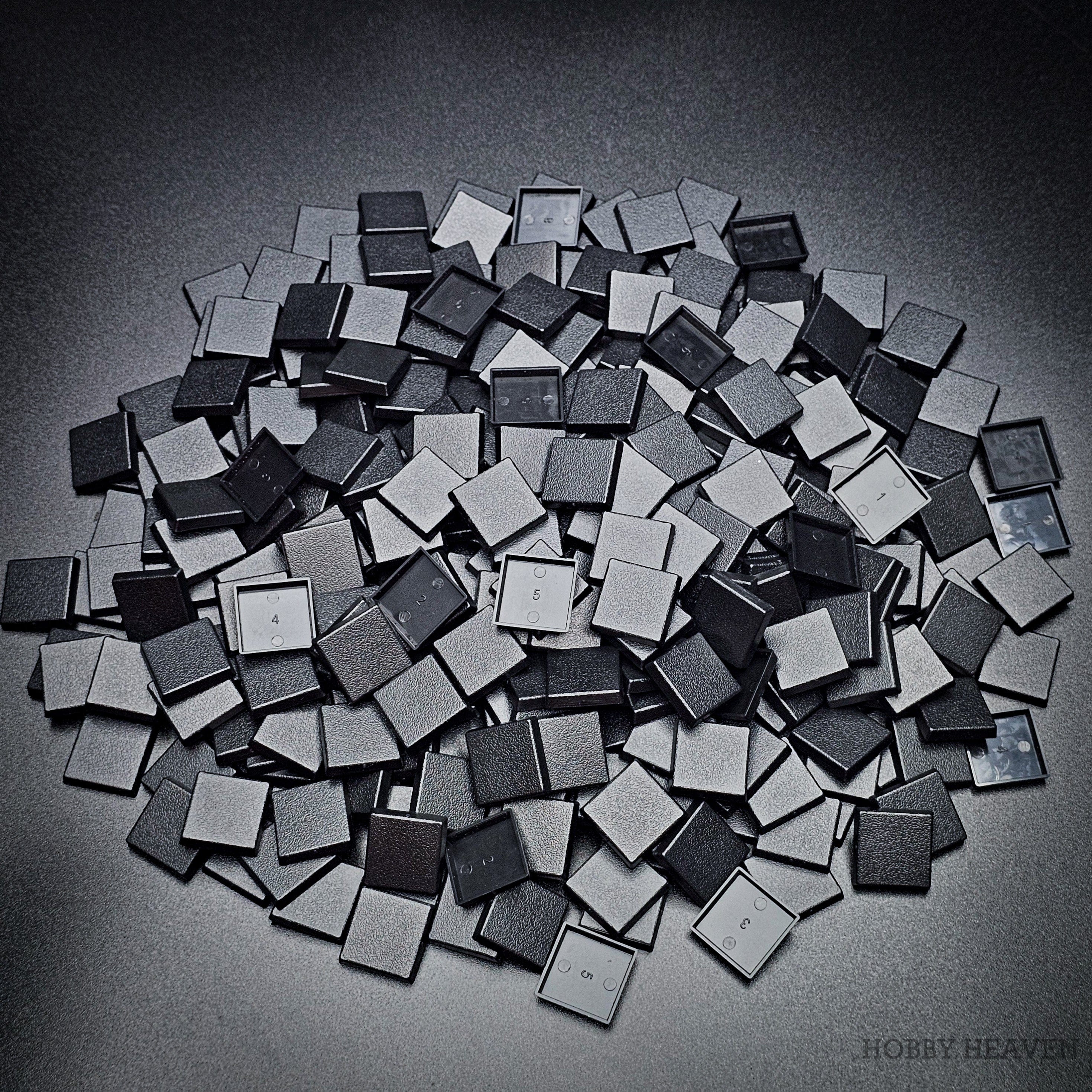 Base 20mm Square Plain Plastic Bases for Wargaming Miniatures