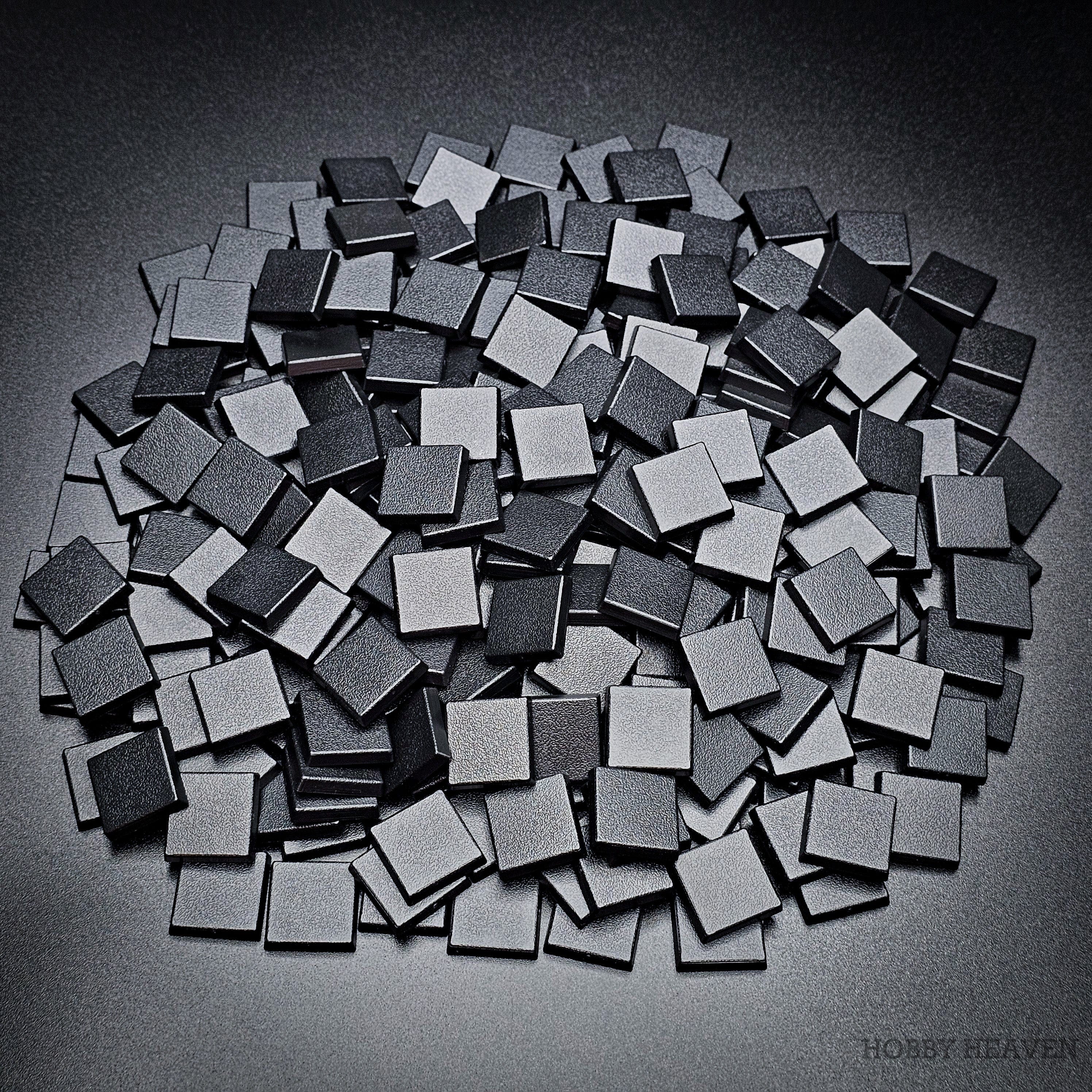 Base 20mm Square Plain Plastic Bases for Wargaming Miniatures