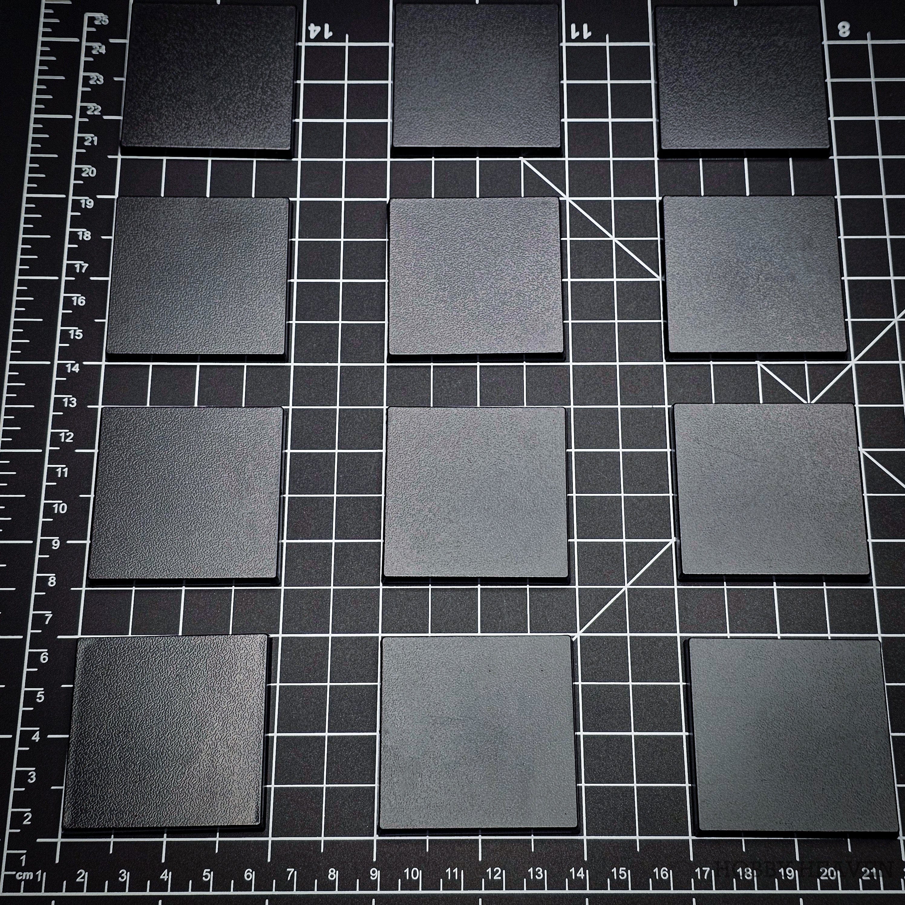 Base 50mm Square Plain Plastic Bases