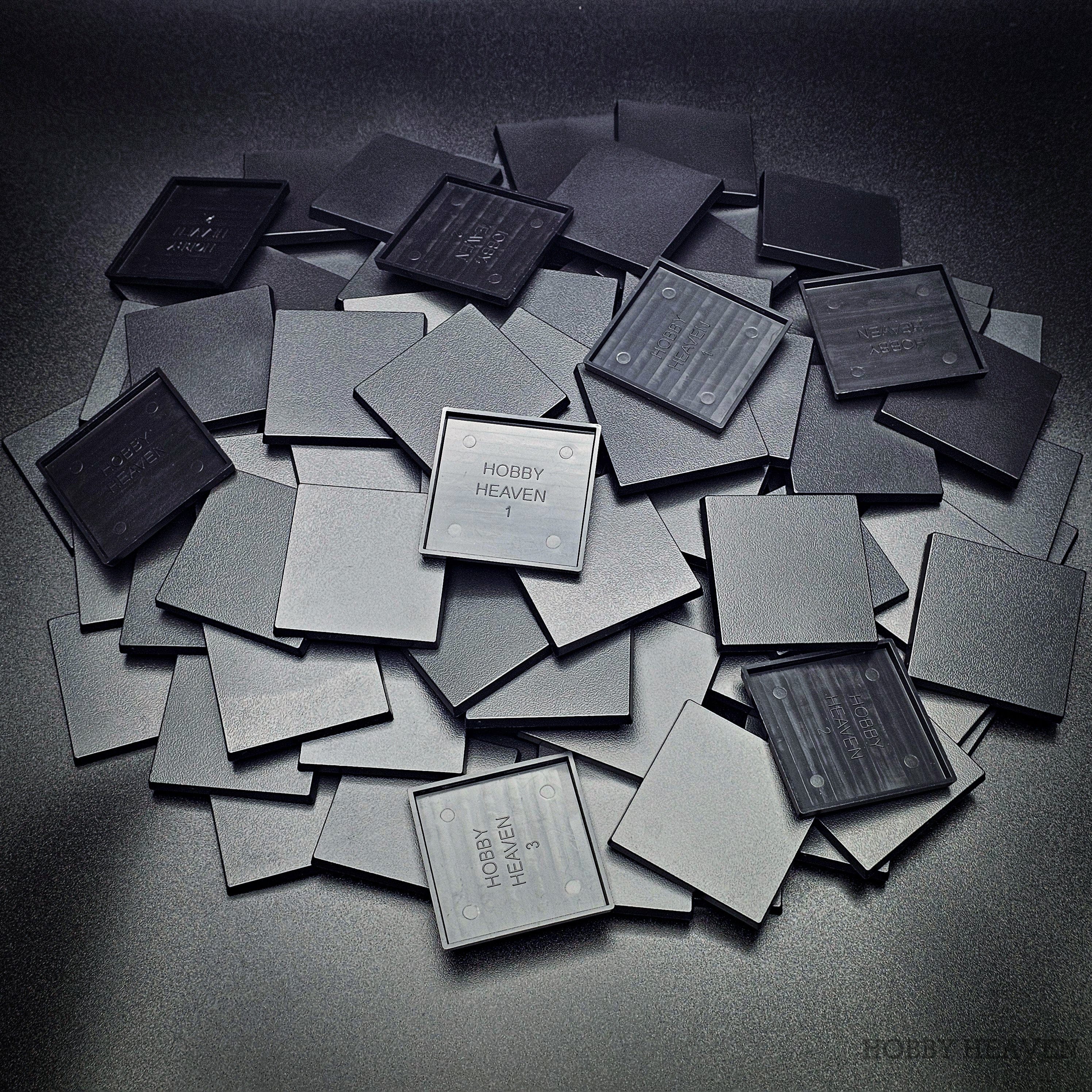 Base 50mm Square Plain Plastic Bases