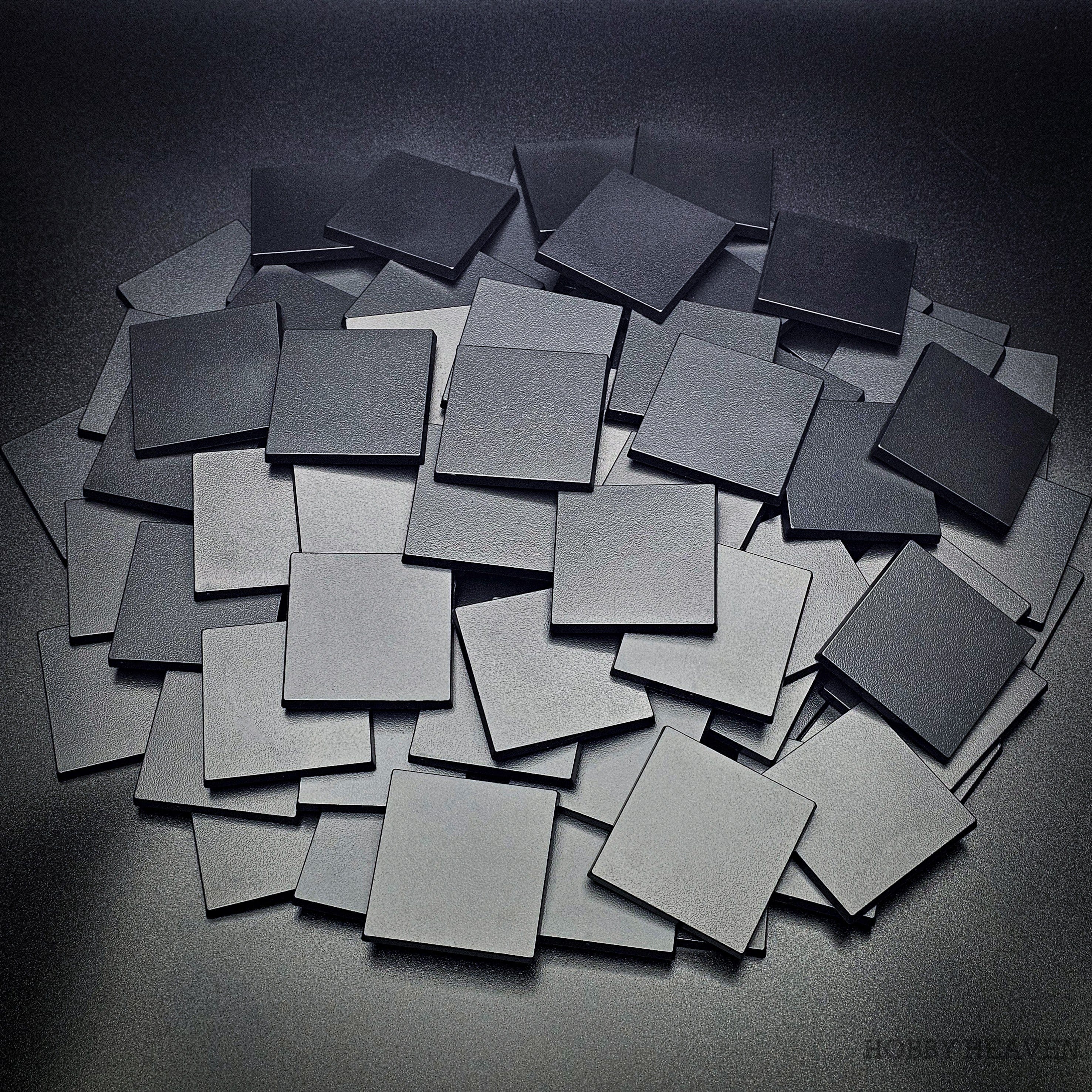 Base 50mm Square Plain Plastic Bases
