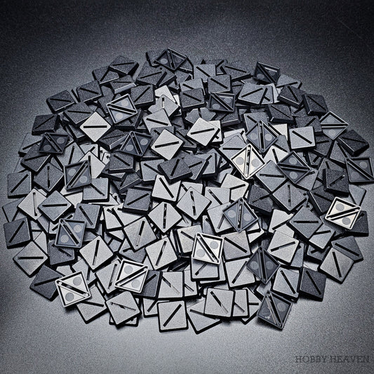 Base 20mm Square Slotted Plastic Bases