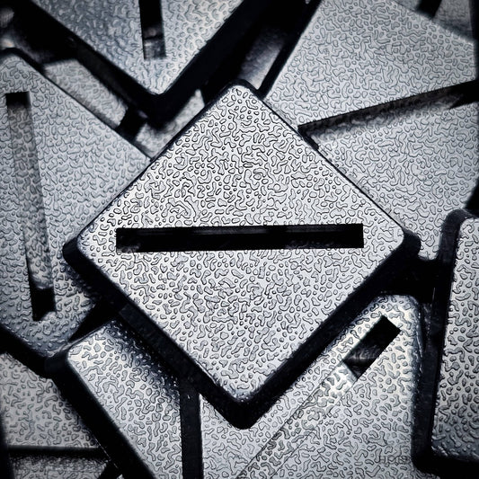 Base 20mm Square Slotted Plastic Bases