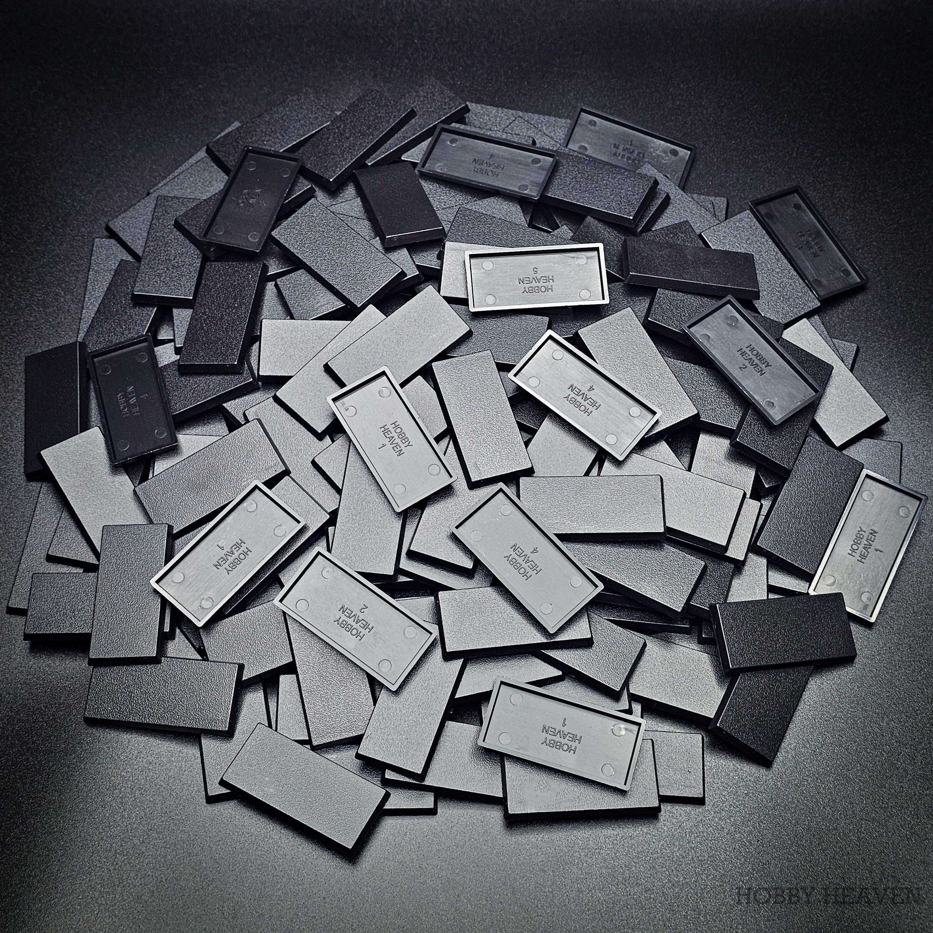 Base 50x25mm Rectangular Plain Plastic Bases