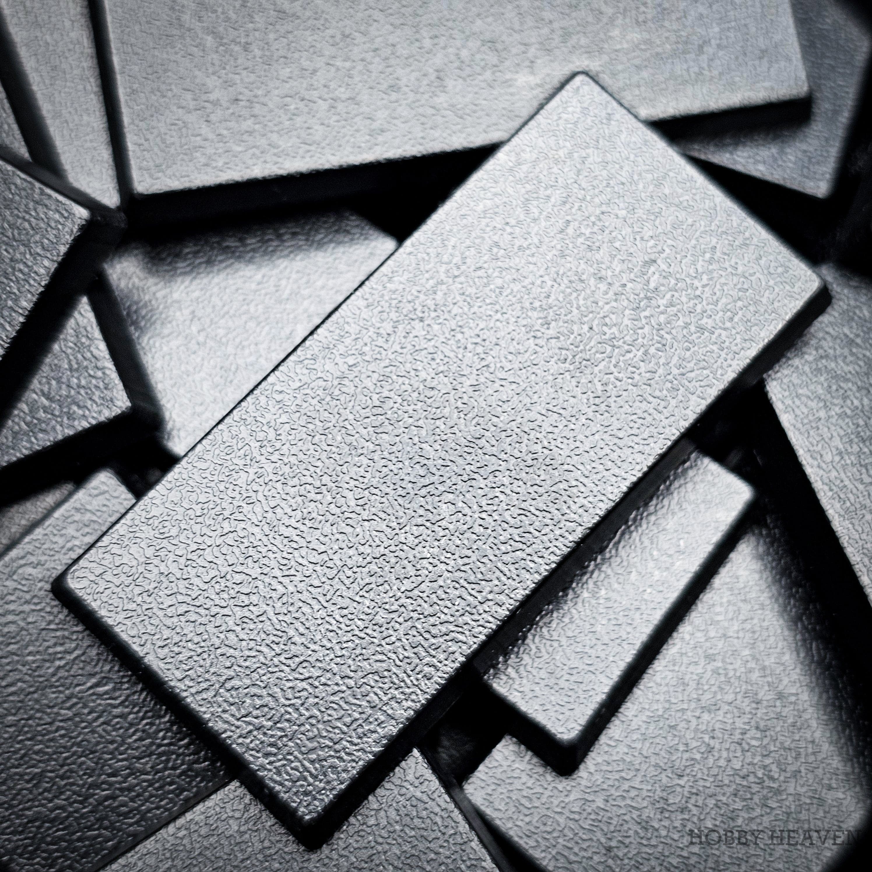 Base 50x25mm Rectangular Plain Plastic Bases