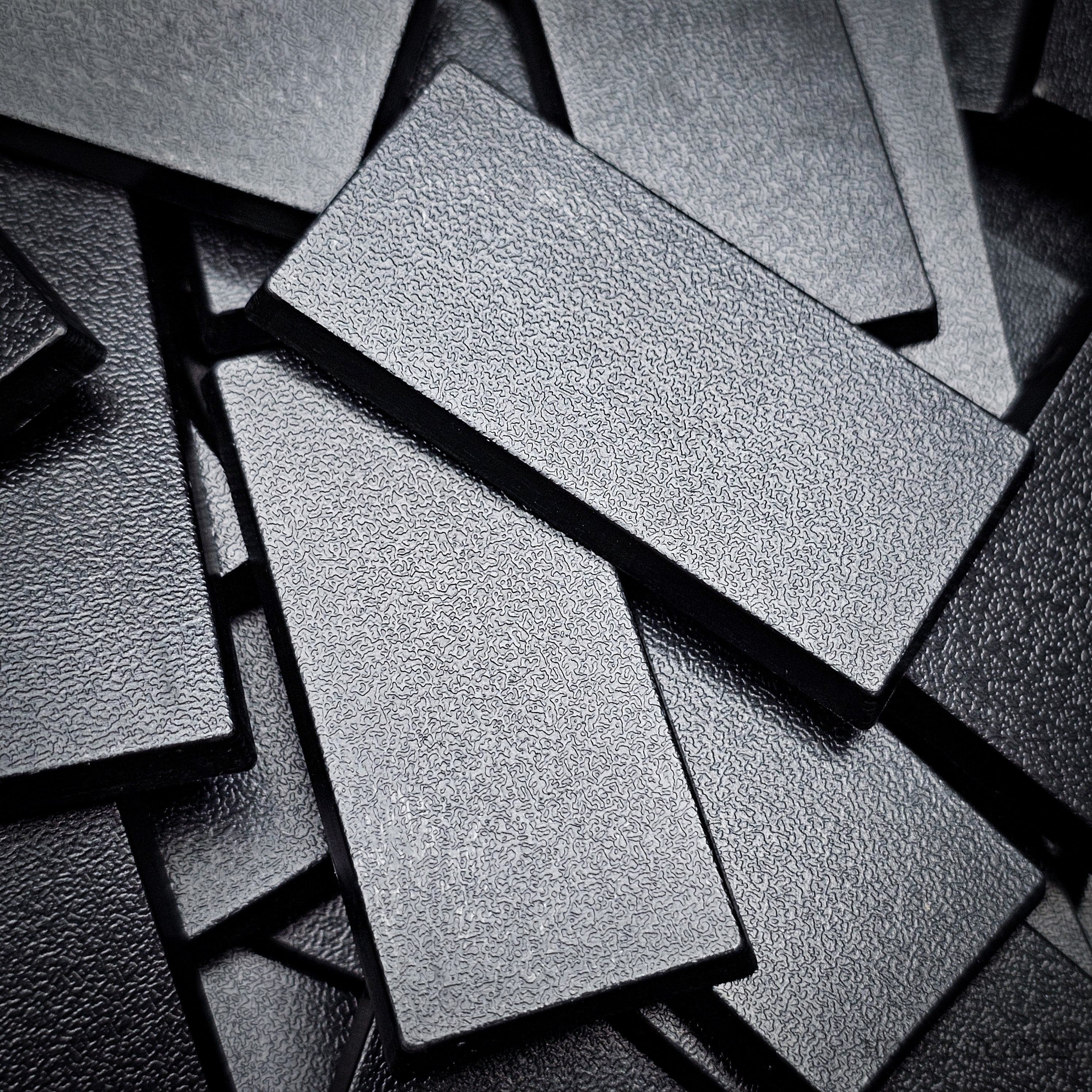Base 50x25mm Rectangular Plain Plastic Bases