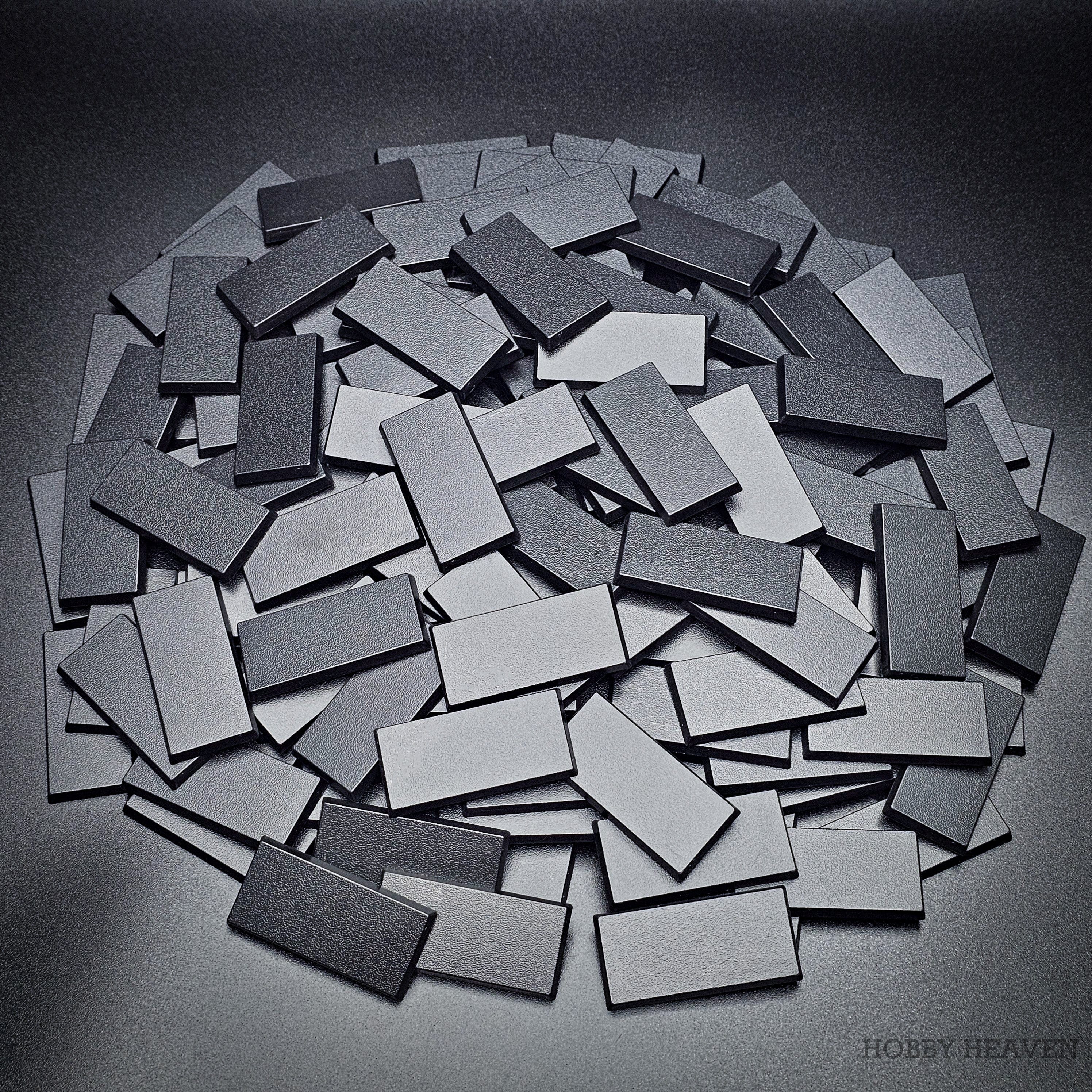 Base 50x25mm Rectangular Plain Plastic Bases
