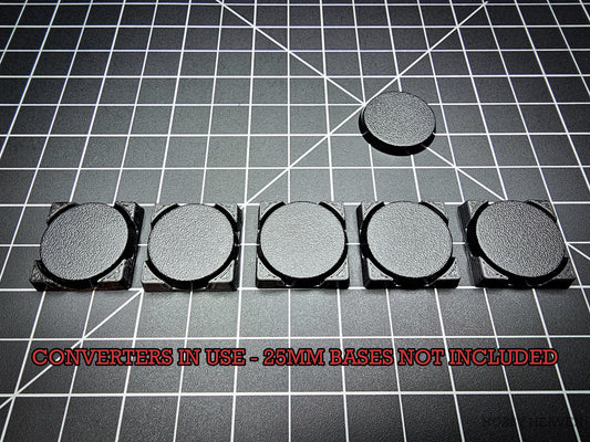 Base 25mm Round to 25mm Square Bases Converters 3d Print