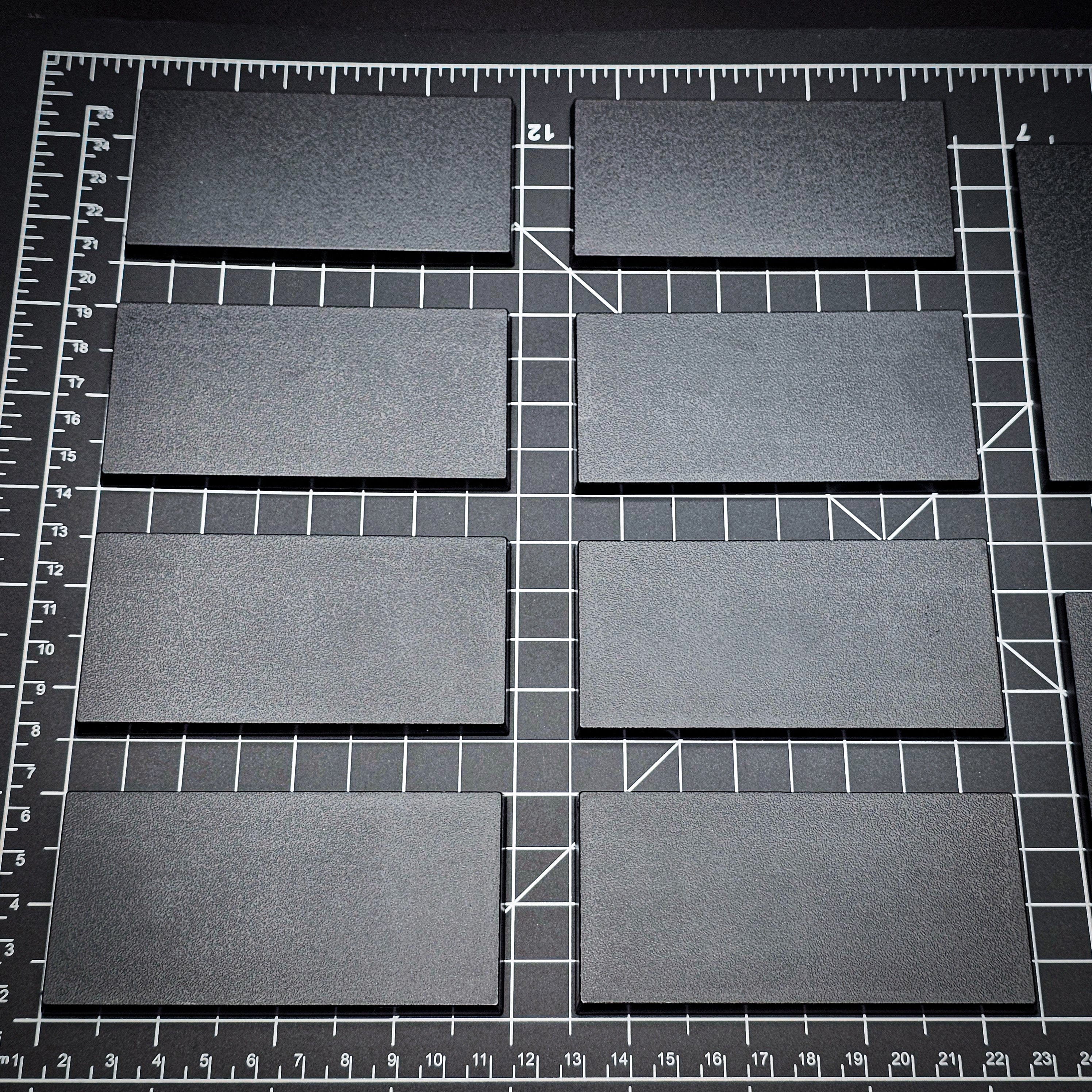 Base 100x50mm | 50x100mm Rectangular Plain Plastic Bases | Versatile Miniature Stands