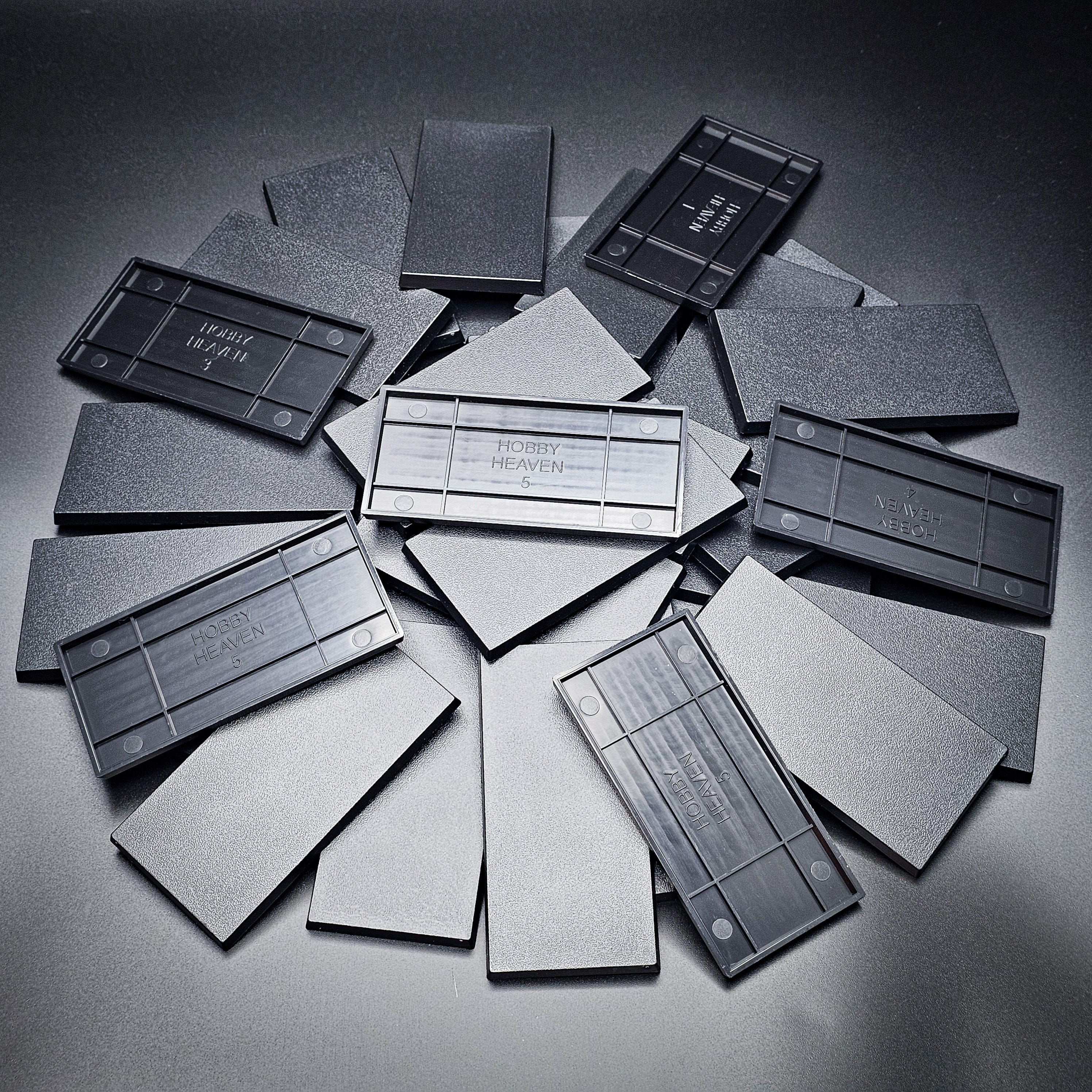 Base 100x50mm | 50x100mm Rectangular Plain Plastic Bases | Versatile Miniature Stands