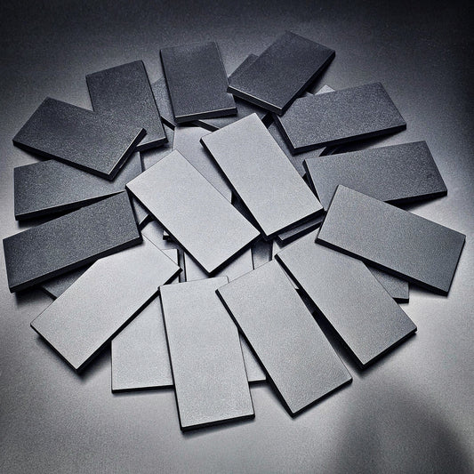 Base 100x50mm | 50x100mm Rectangular Plain Plastic Bases | Versatile Miniature Stands