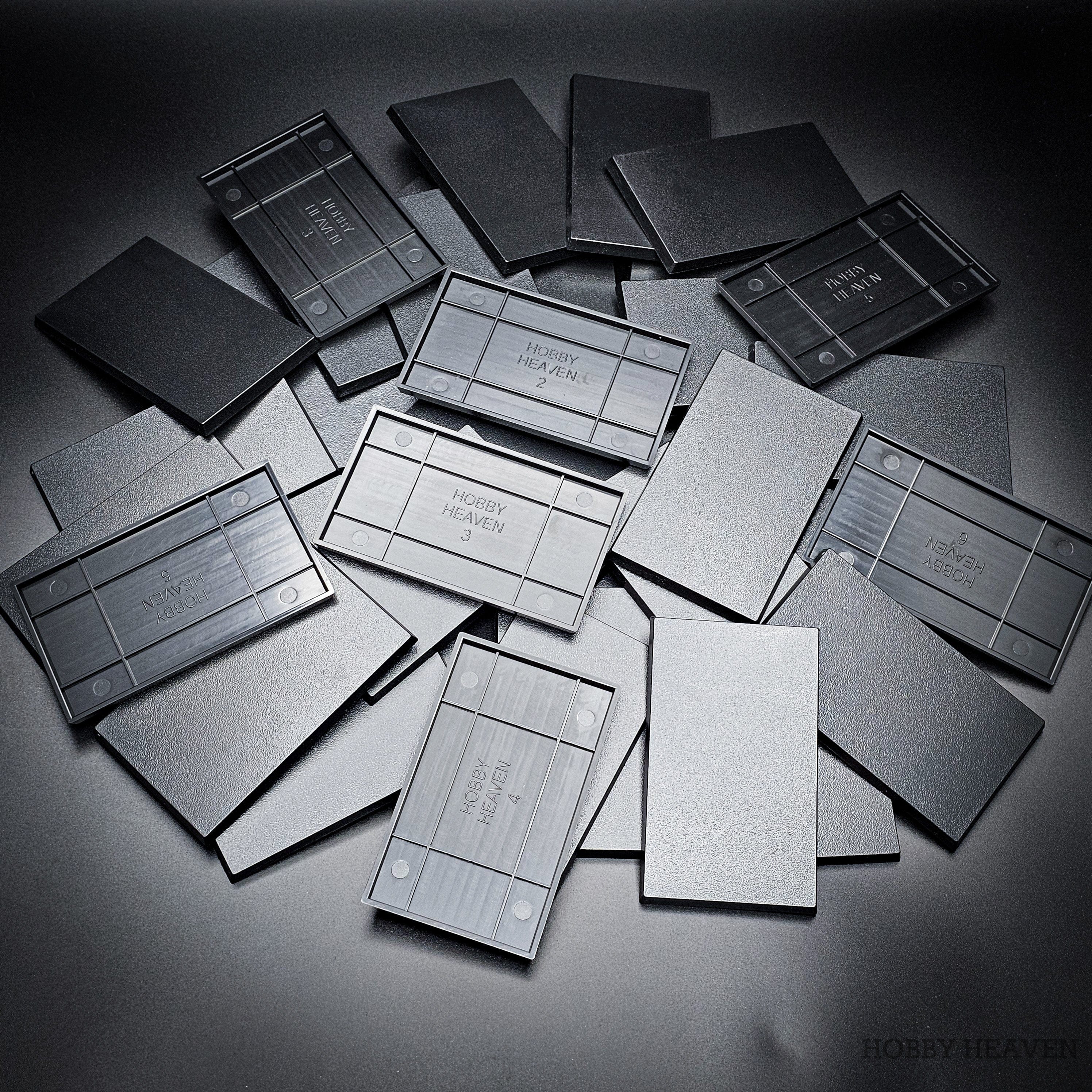 Base 100x60mm Rectangular Plain Plastic Bases