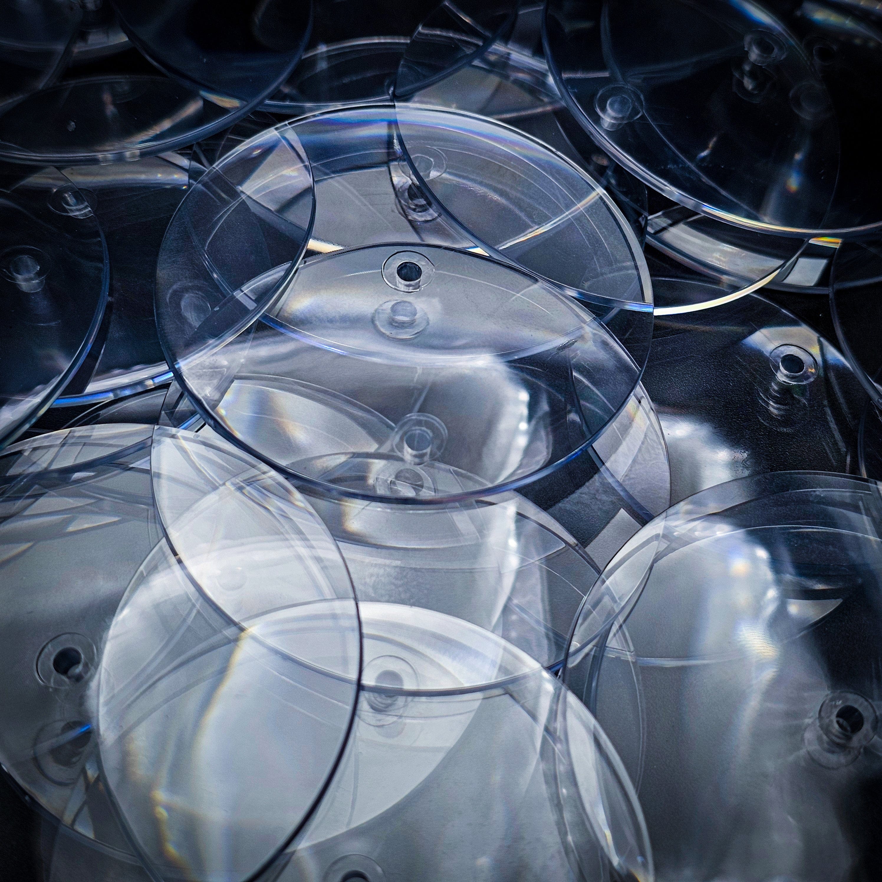 Base 60mm Round Flying Bases – Clear Plastic Stands for Sci-Fi & Fantasy Wargaming Miniatures