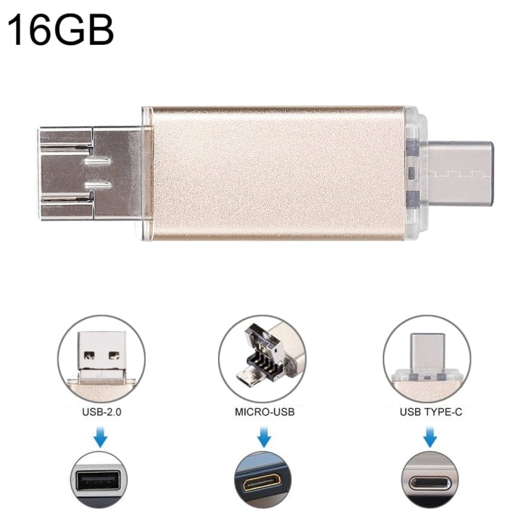 Mobile Accessories 16GB / Gold For Type-C Smartphones & PC Computer, 16GB