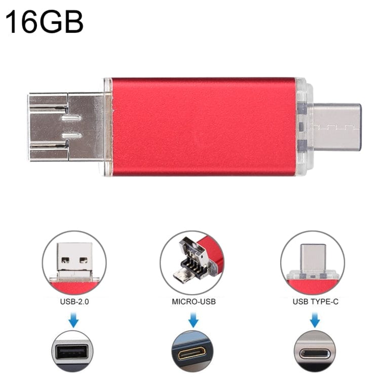 Mobile Accessories 16GB / Red For Type-C Smartphones & PC Computer, 16GB