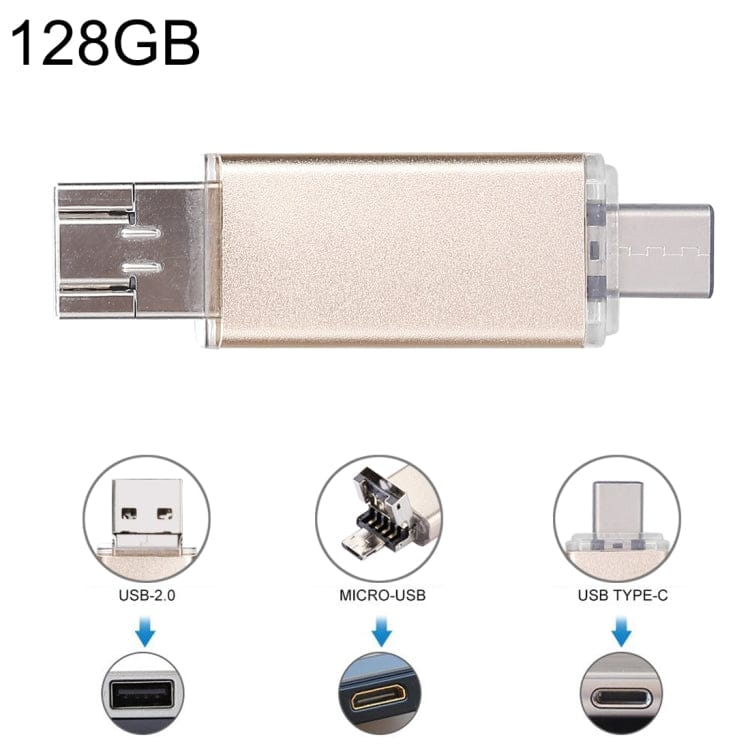Mobile Accessories 128GB / Gold For Type-C Smartphones & PC Computer, 128GB
