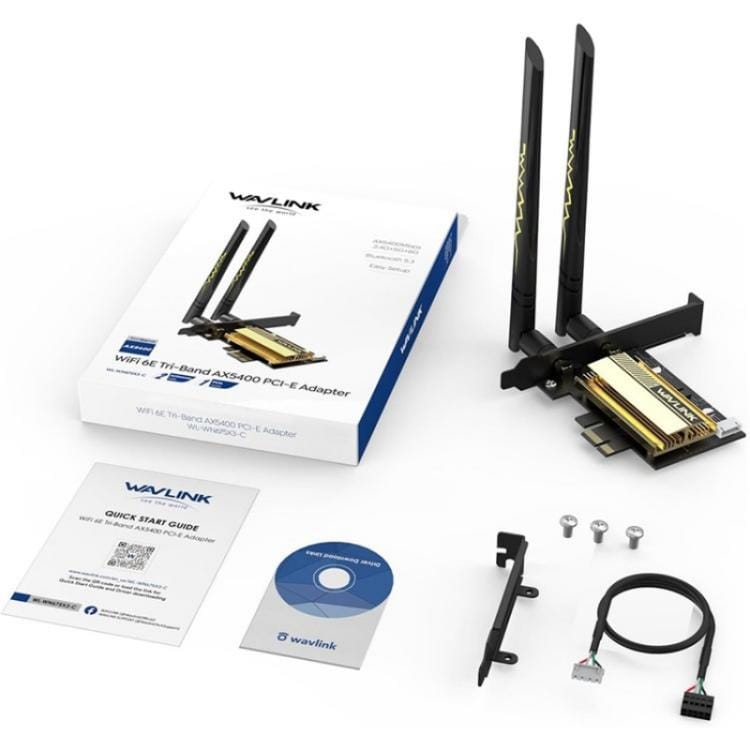 WN675X3-C WAVLINK WN675X3-C WiFi 6E Pcie WiFi Network Card Adapter Triple Band AX210 AX5400, WN675X3-C