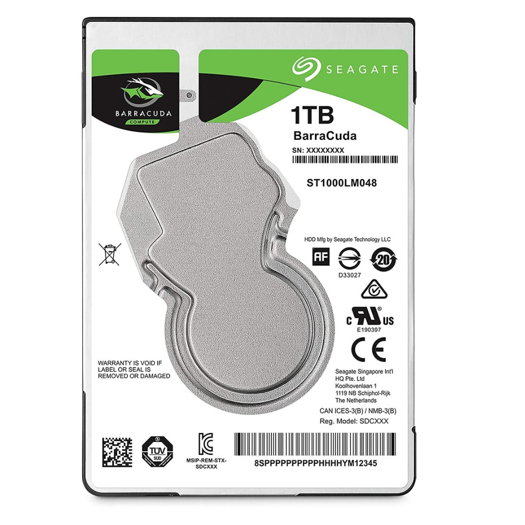 1 TB Seagate 2.5" BarraCuda Hard Drive 5400RPM 7mm with up to 5TB 763649098301