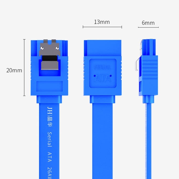High Speed SATA3.0 SSD Serial Cable 0.45m JINGHUA U510B High Speed SATA3.0 SSD Serial Cable(Blue Straight To Straight) 987003780538