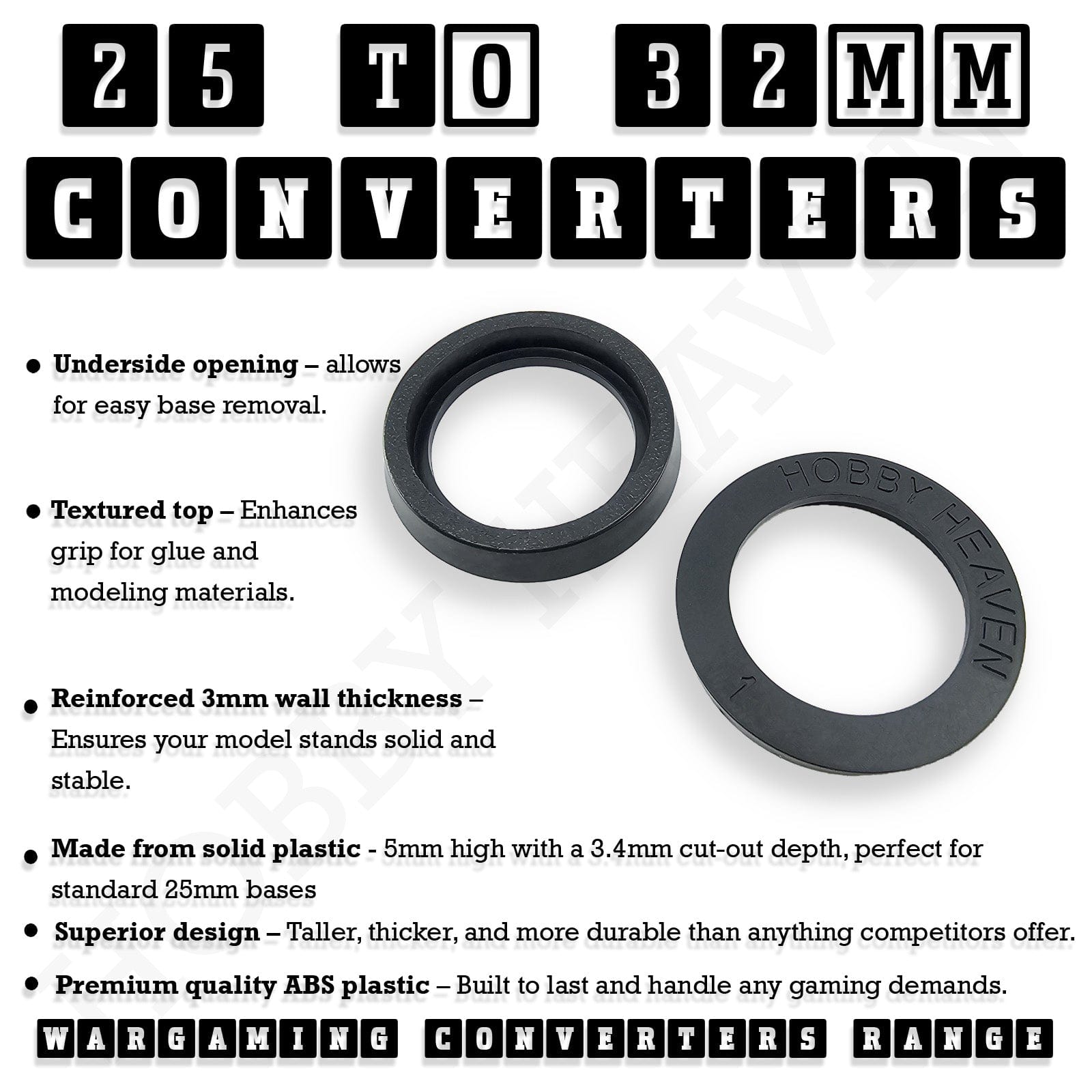 Base 25mm to 32mm Round Base Converter | Professional Gaming Base Adapter