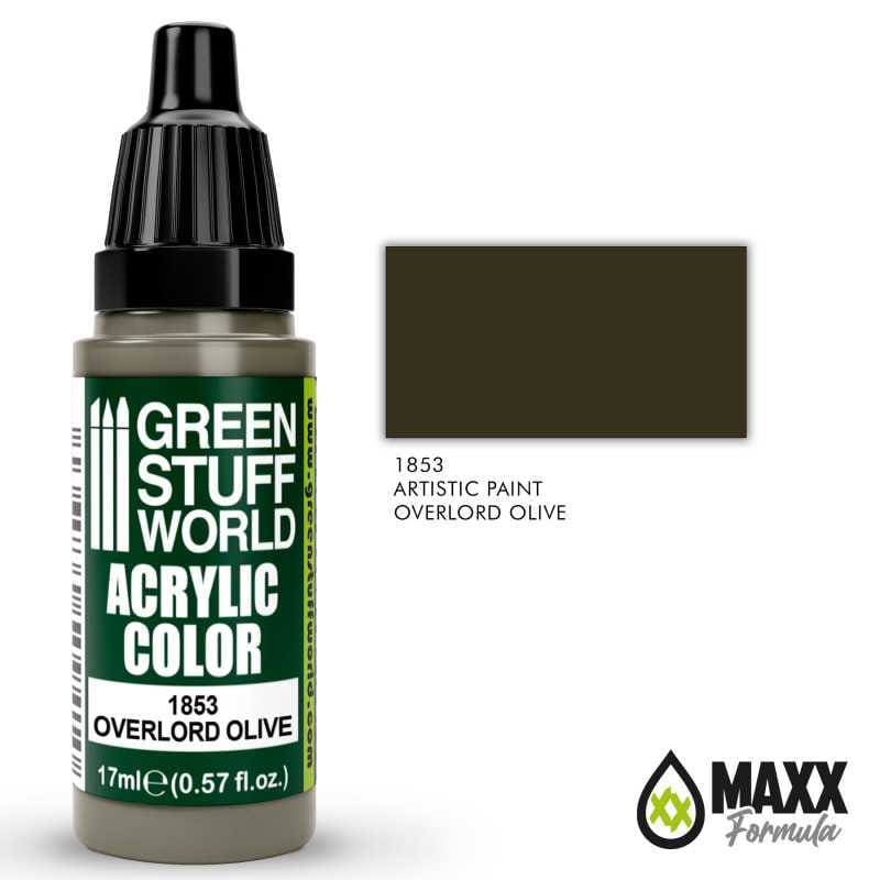 Paint Green Stuff World Acrylic Color Paint - OVERLORD OLIVE 17ml 8436574502121