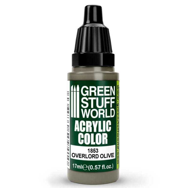 Paint Green Stuff World Acrylic Color Paint - OVERLORD OLIVE 17ml 8436574502121