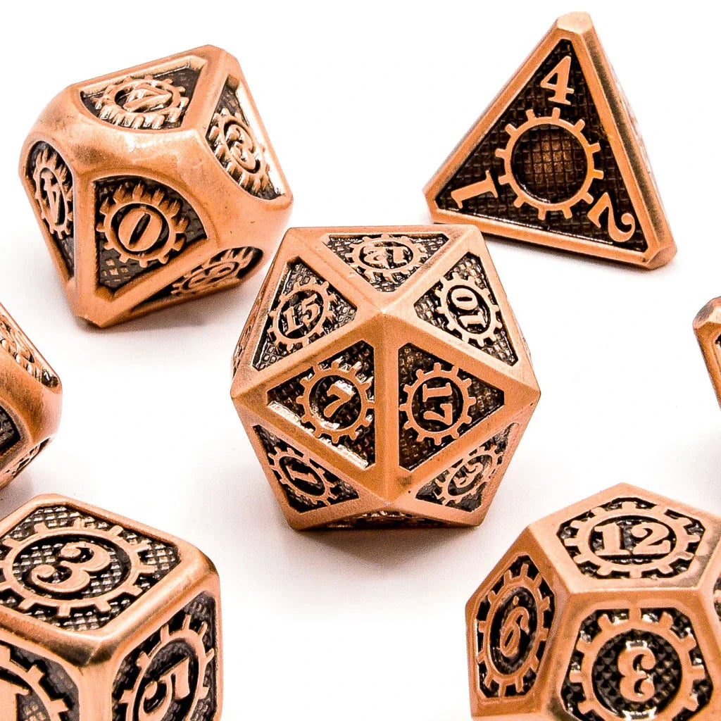 Aether Gear Gambit | Solid Metal | 7 Piece Set - DICE