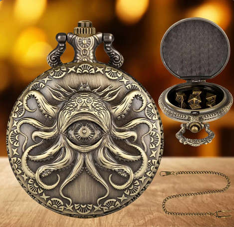 Arcane Overseer | Pocket Watch Case | Ancient Gold - Pocket Watch