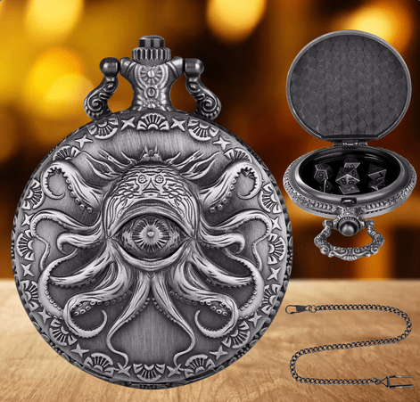 Tabletop Dominion Pocket Watch Arcane Overseer | Pocket Watch Case | Ancient Silver