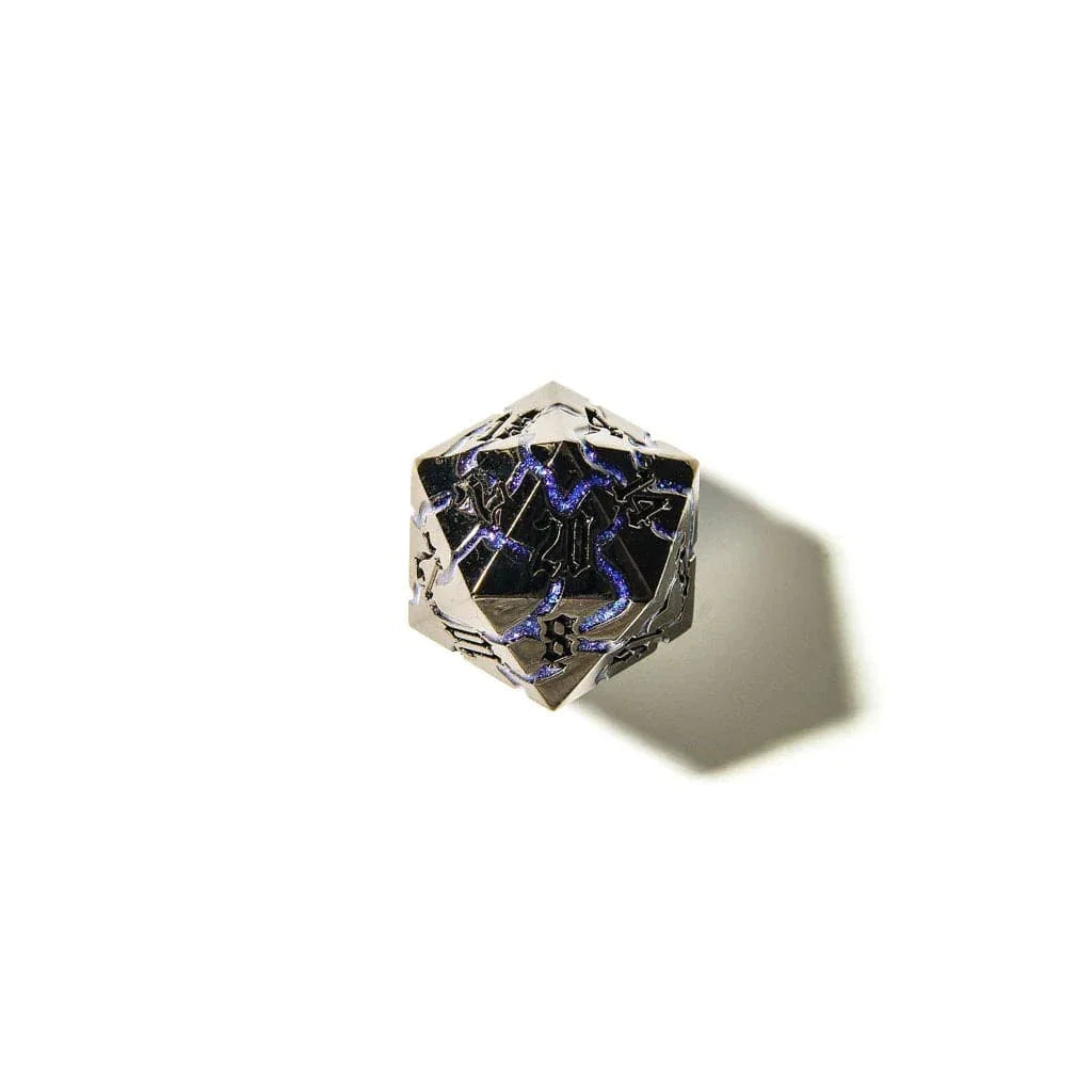 Tabletop Dominion DICE Arcane Steel | Solid Metal | 7 Piece Set
