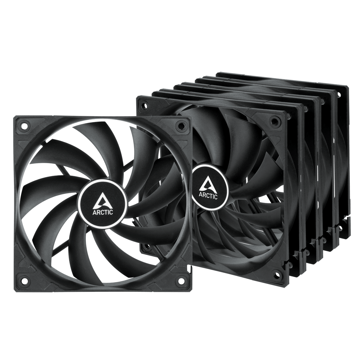 Arctic F12 Low Noise 12cm Case Fan with 9 Blades & Fluid Dynamic 1350 RPM Value Pack 4895213703291