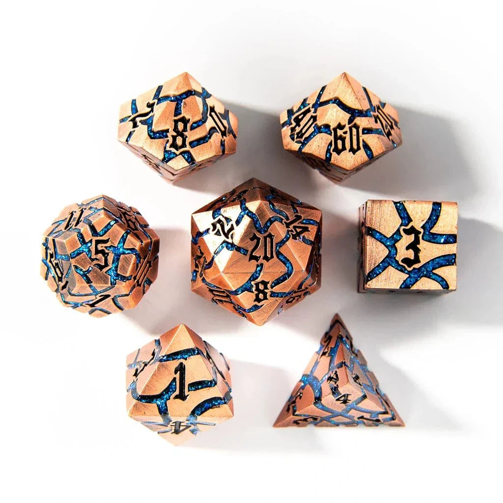 Tabletop Dominion DICE Artificer | Solid Metal | 7 Piece Set