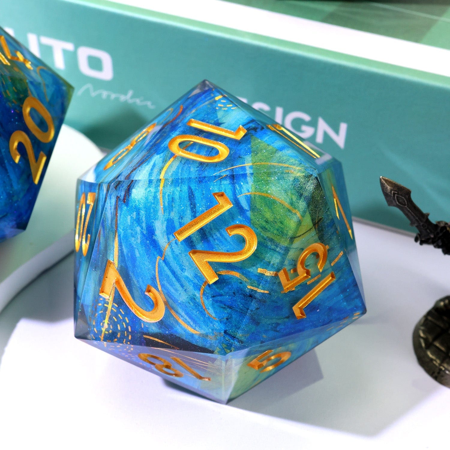 Tabletop Dominion DICE Astral Tide | 50mm D20 | Oversized Art Core Dice