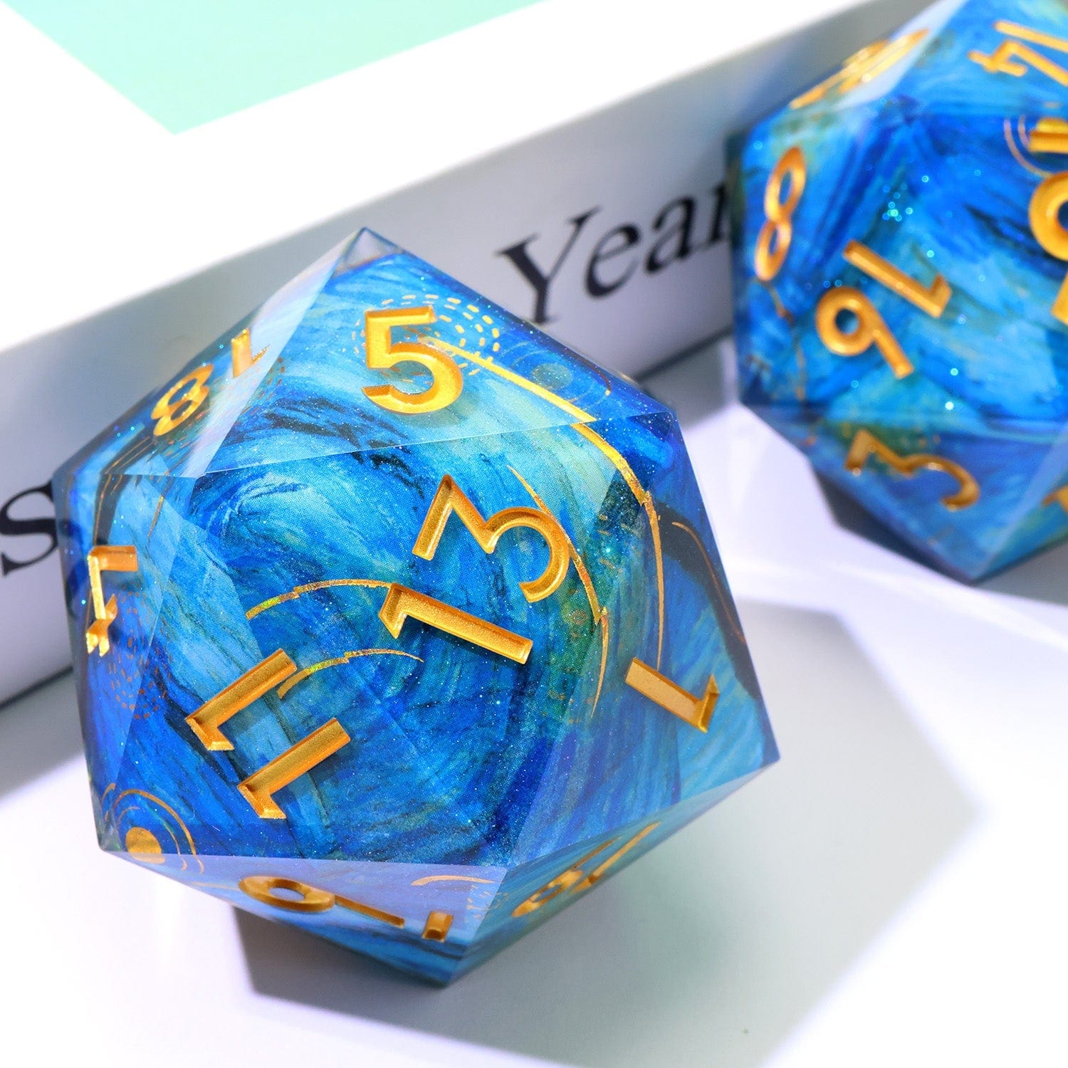 Tabletop Dominion DICE Astral Tide | 50mm D20 | Oversized Art Core Dice