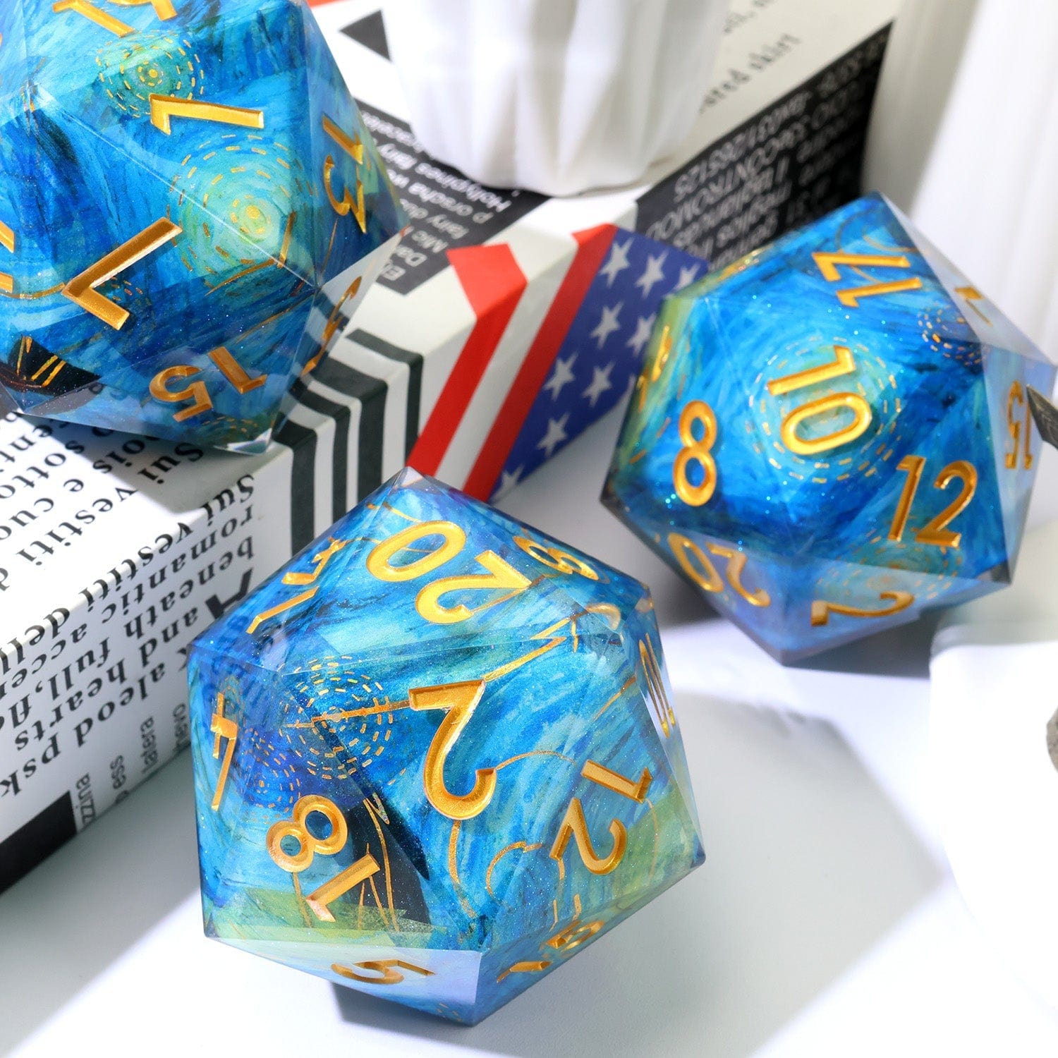 Tabletop Dominion DICE Astral Tide | 50mm D20 | Oversized Art Core Dice