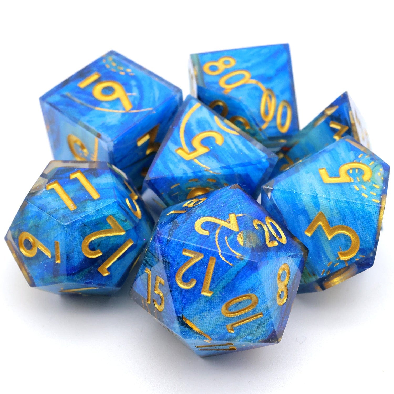 Tabletop Dominion DICE Astral Tide | Art Core Dice | 7 Piece Set