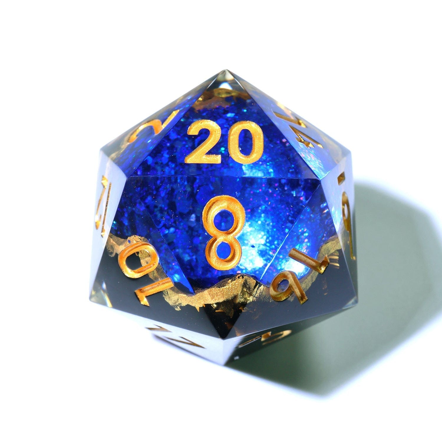 Tabletop Dominion DICE Azure Depths | 33mm D20 | Oversized Geode Dice