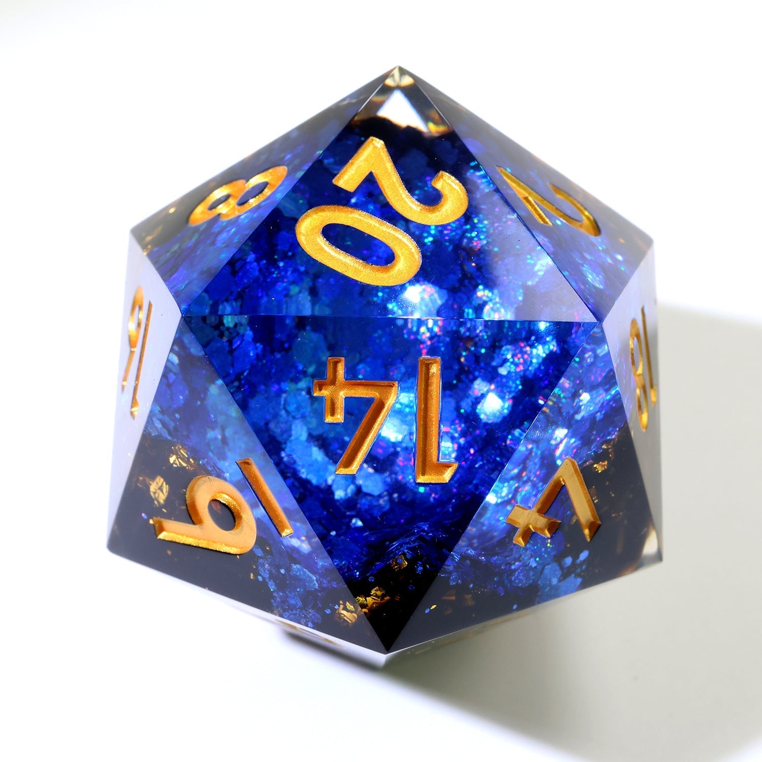 Azure Depths | 50mm D20 | Oversized Geode Dice - DICE