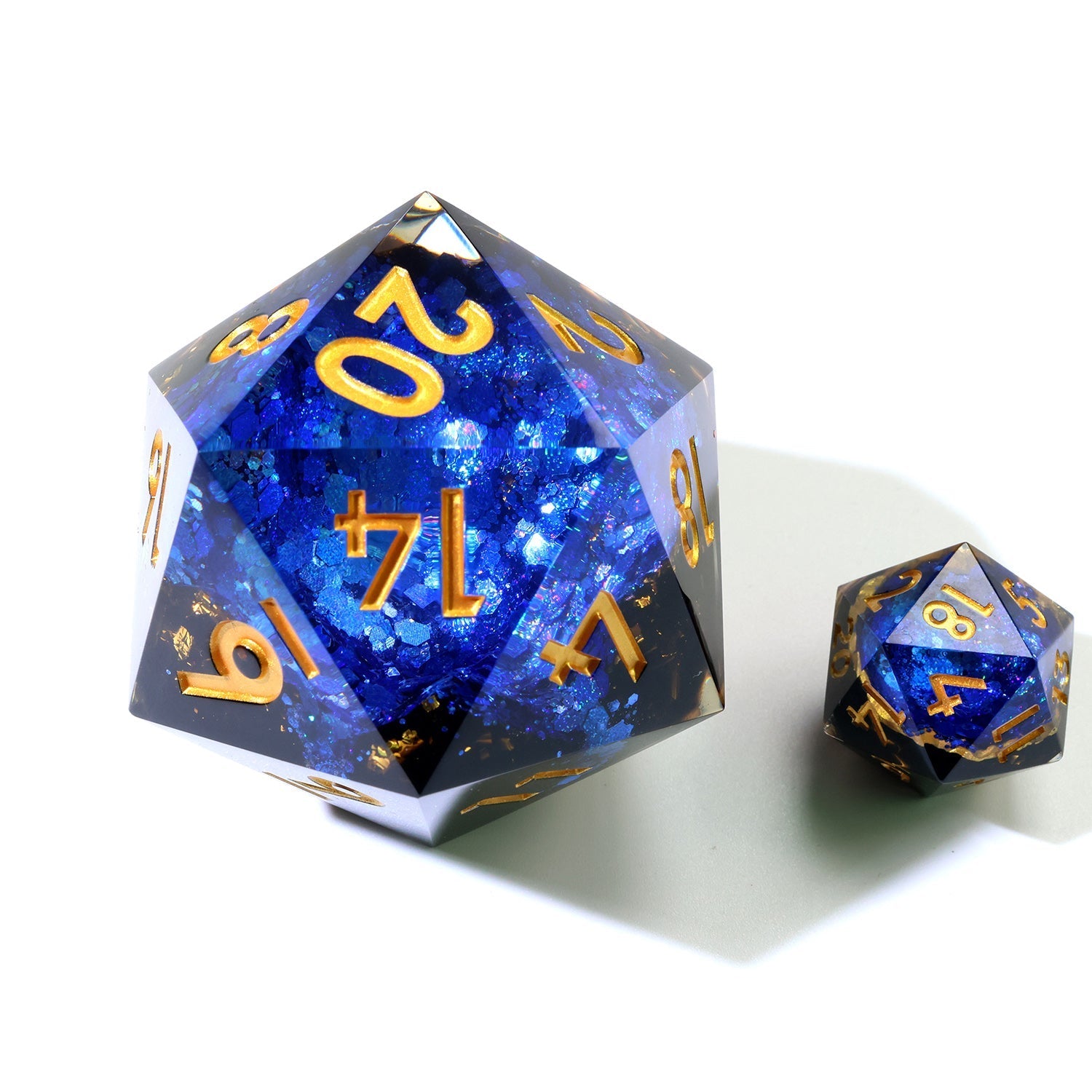 Azure Depths | 50mm D20 | Oversized Geode Dice - DICE