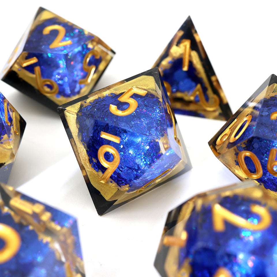 Azure Depths | Geode Dice | 7 Piece Set - DICE