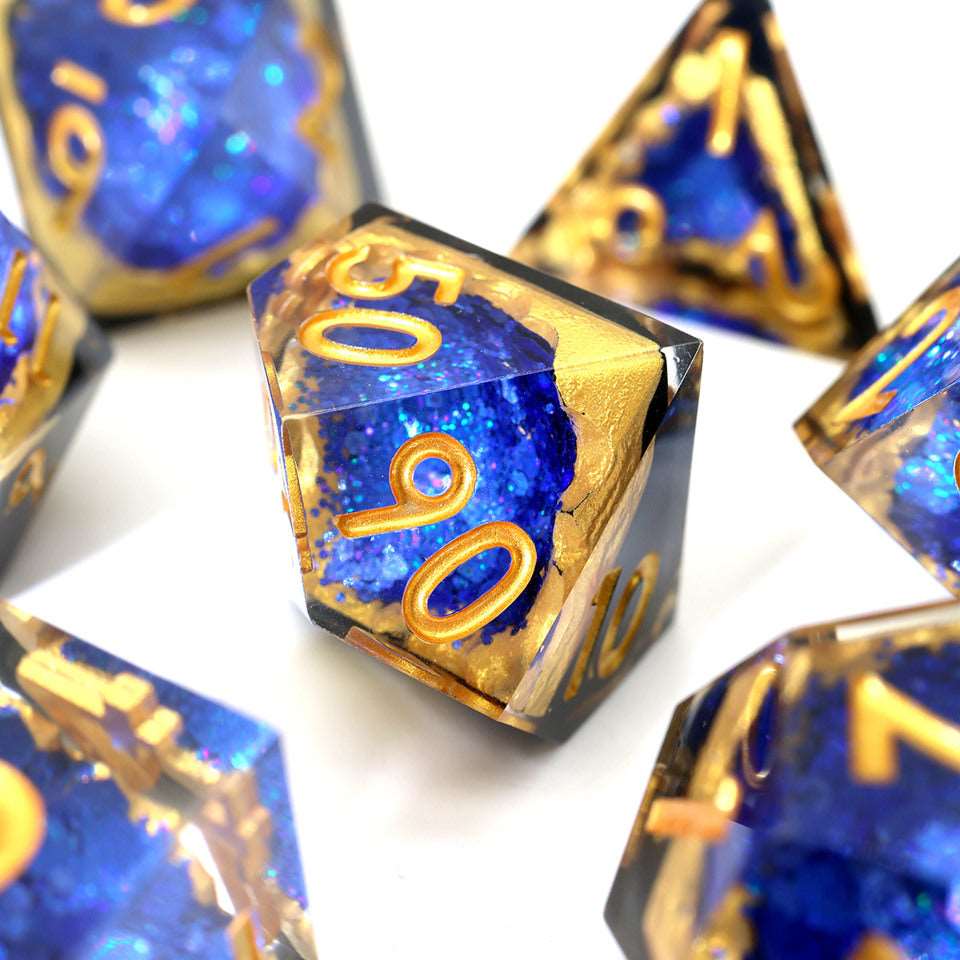Azure Depths | Geode Dice | 7 Piece Set - DICE