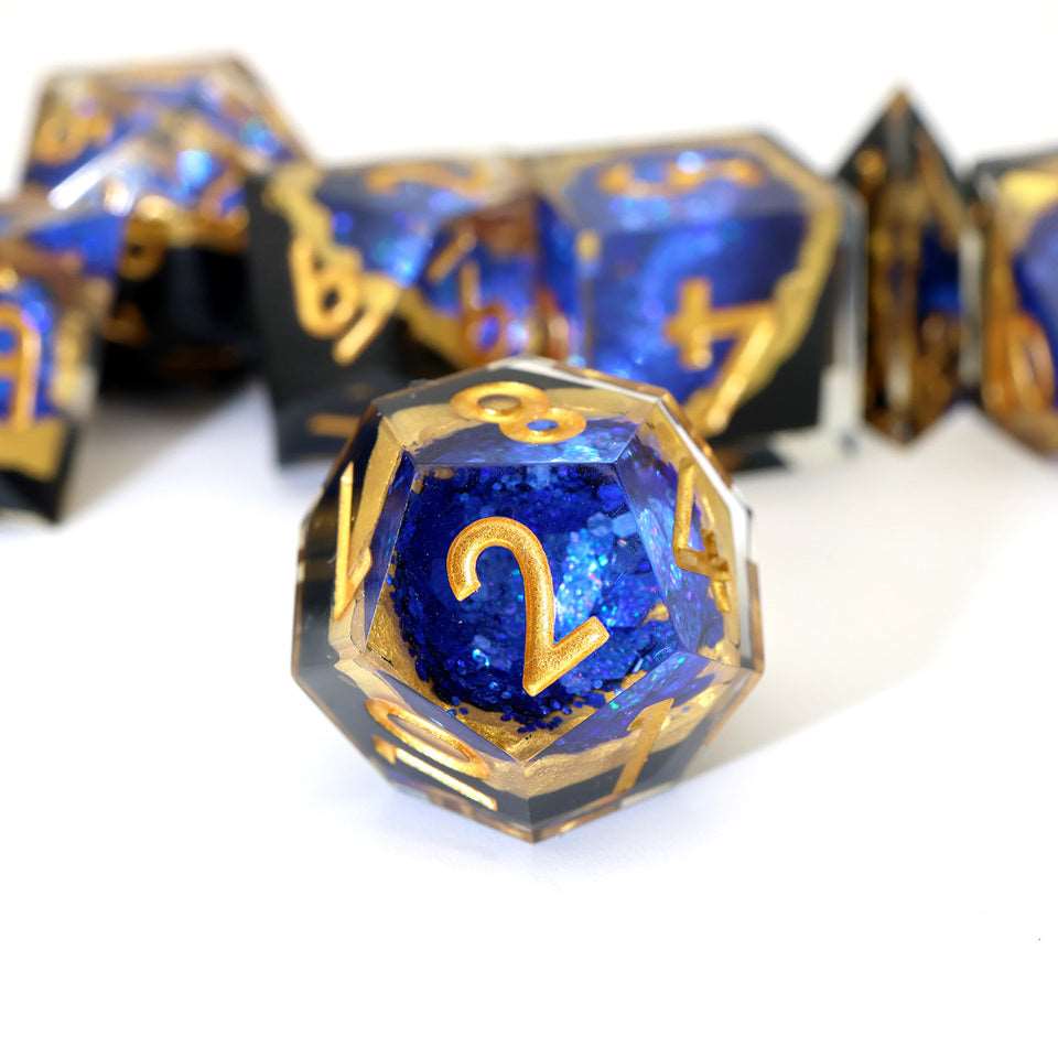 Azure Depths | Geode Dice | 7 Piece Set - DICE