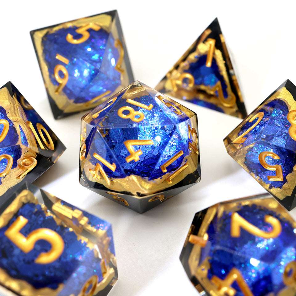 Azure Depths | Geode Dice | 7 Piece Set - DICE