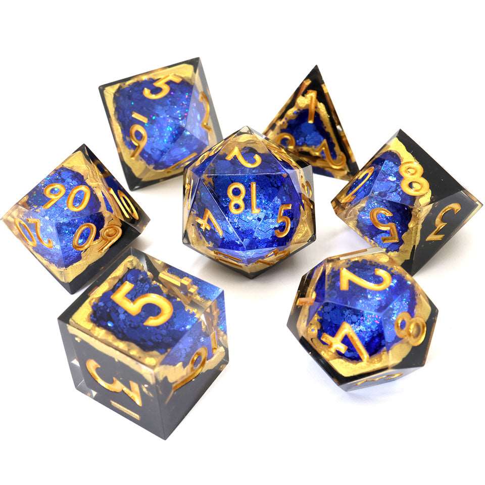 Azure Depths | Geode Dice | 7 Piece Set - DICE